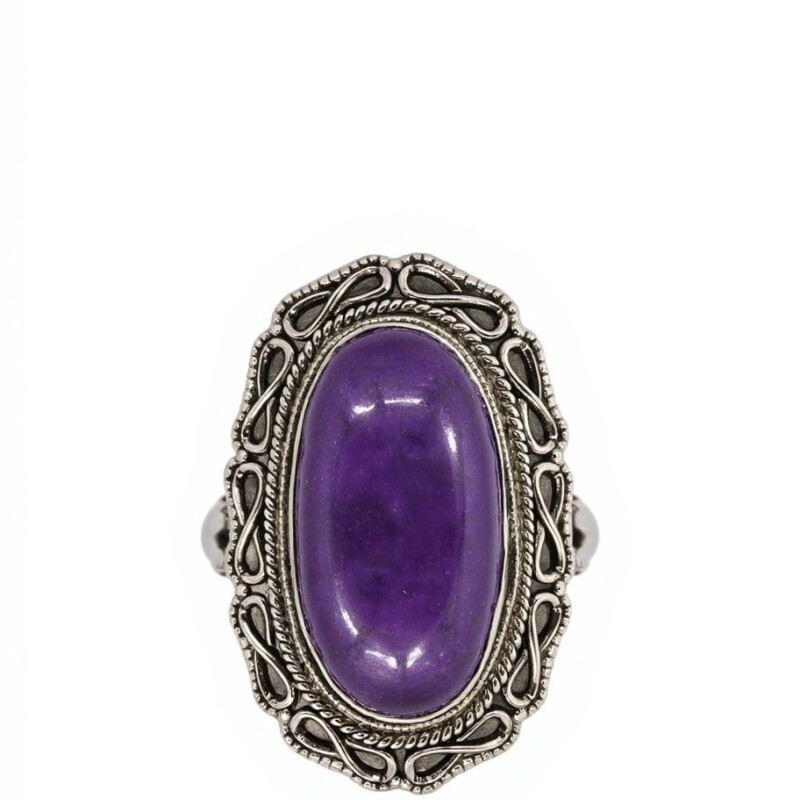 Anillo Oval Amatista Imperial . Plata 925 - AN4752 sinpiedra