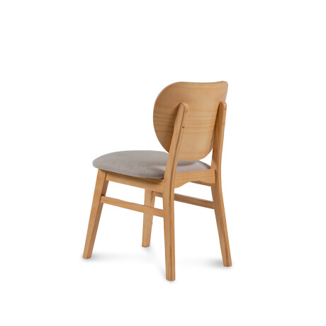 Silla Cleo - Cedro - Respaldo laminado - Tela Rústica Tostado (CH)