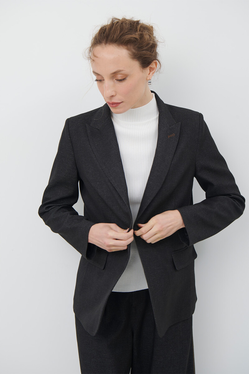 BLAZER JEAN TEXTIL NEGRO