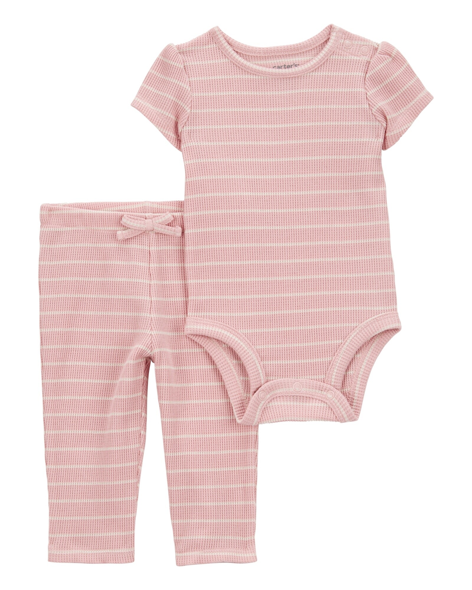 Set dos piezas de algodón térmico, pantalón y body Sin color