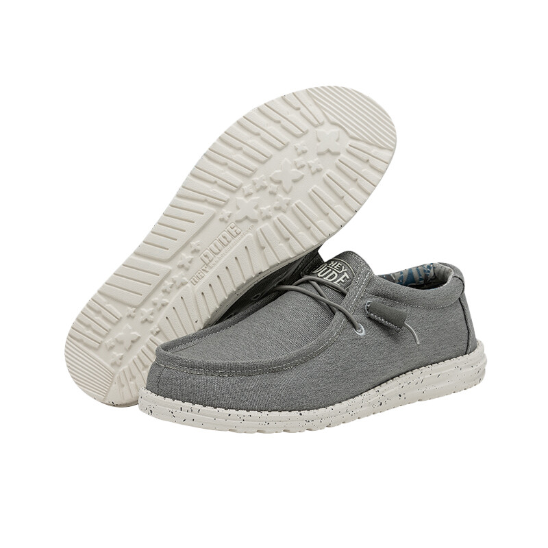 Calzado Hey Dude Wally Stretch Canvas Gris