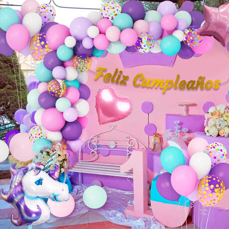 Set Globos Feliz Cumpleaños N16 Unicornio+Cartel 108p Set Globos Feliz Cumpleaños N16 Unicornio+Cartel 108p
