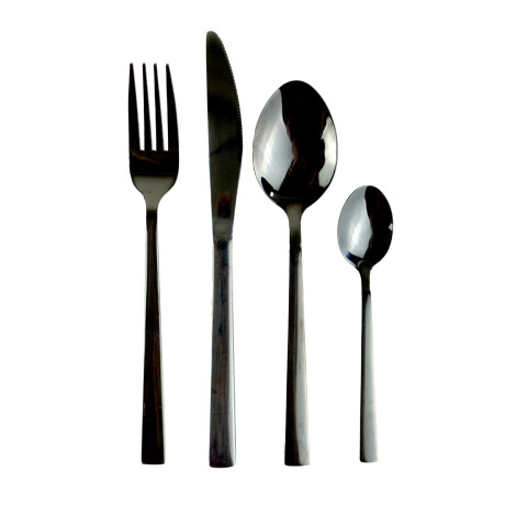 SET CUBIERTOS X16PCS ACERO P/4 PERSONAS CAJA NEGRA SET CUBIERTOS X16PCS ACERO P/4 PERSONAS CAJA NEGRA