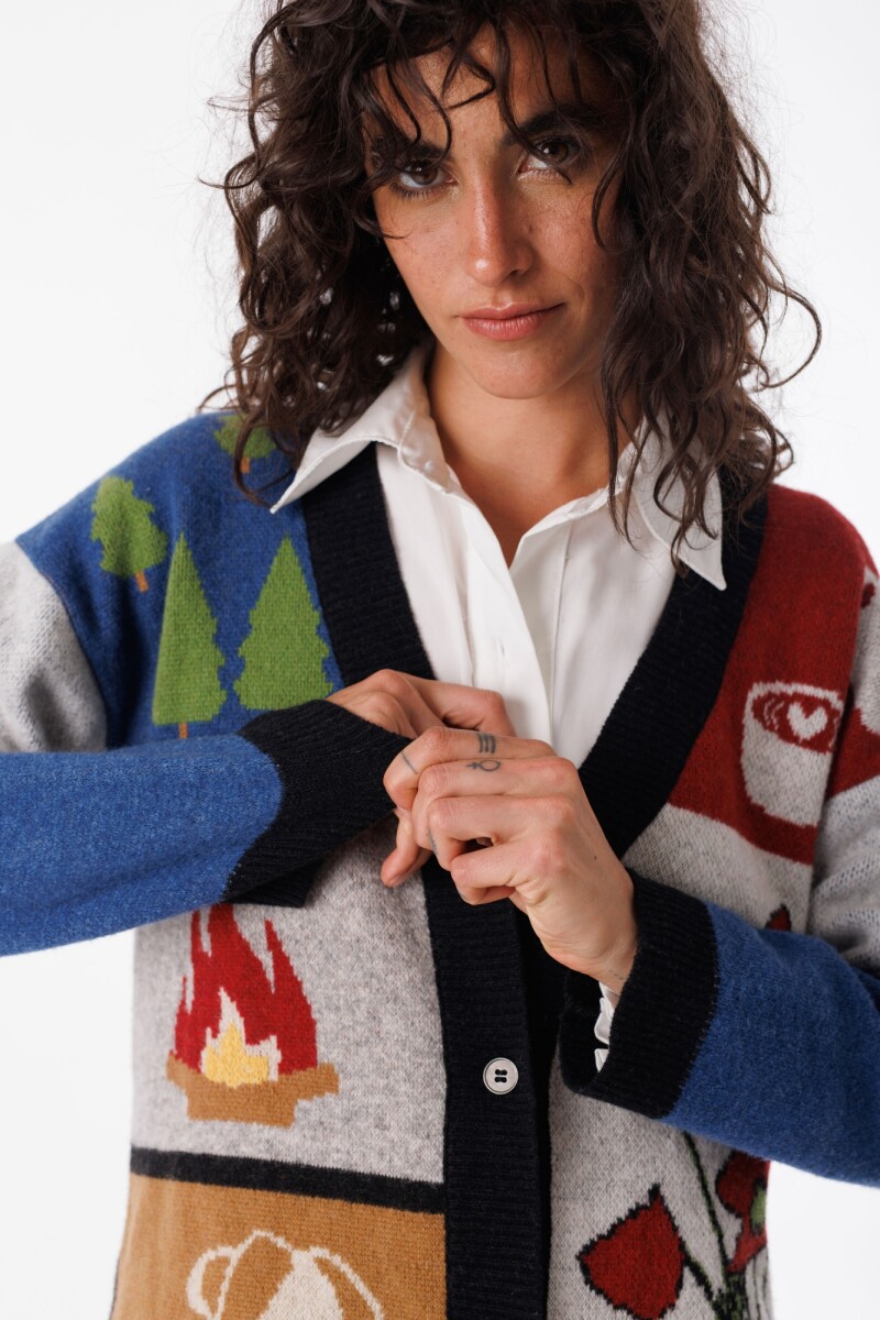 Cardigan Petra House Estampado