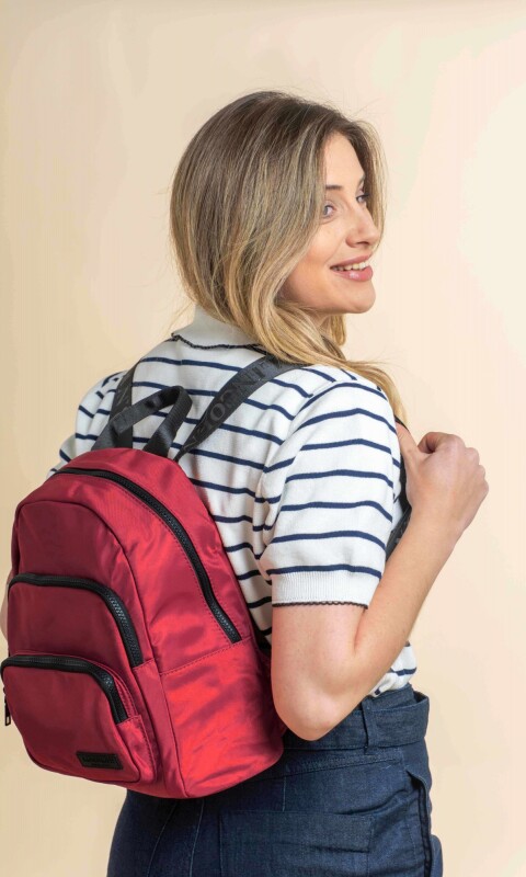 MOCHILA FLOR DE LOTO GRANATE