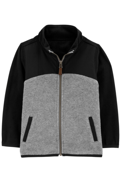 Campera de micropolar, diseño colorblock Campera de micropolar, diseño colorblock