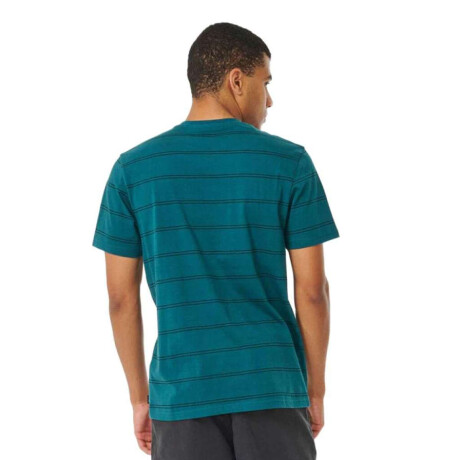Remera Rip Curl Plain Stripe Verde a Rayas