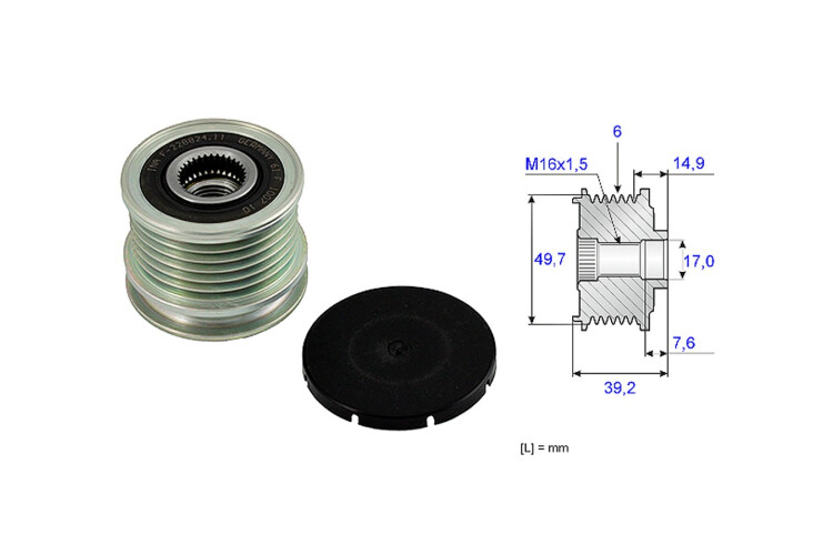 Polea Alternador Marcha Libre Mercedes Benz Sprinter 313Cdi 413 Cdi Rueda Sencilla Trasera/C 200 Cdi (W202)/Sprinter 313Cdi 413 Polea Alternador Marcha Libre Mercedes Benz Sprinter 313Cdi 413 Cdi Rueda Sencilla Trasera/C 200 Cdi (W202)/Sprinter 313Cdi 413