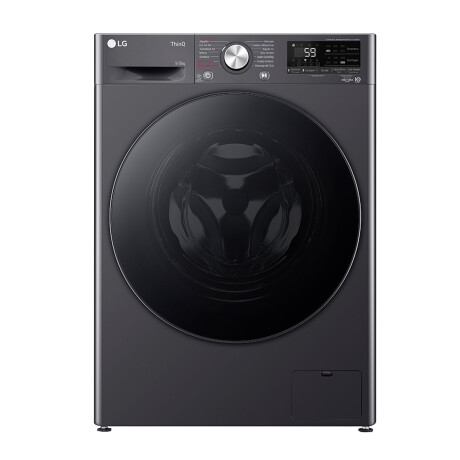 LAVASECARROPAS INVERTER LG 9-KG-LAVADO-5KG-SECADO GRIS WD9MVC4S6