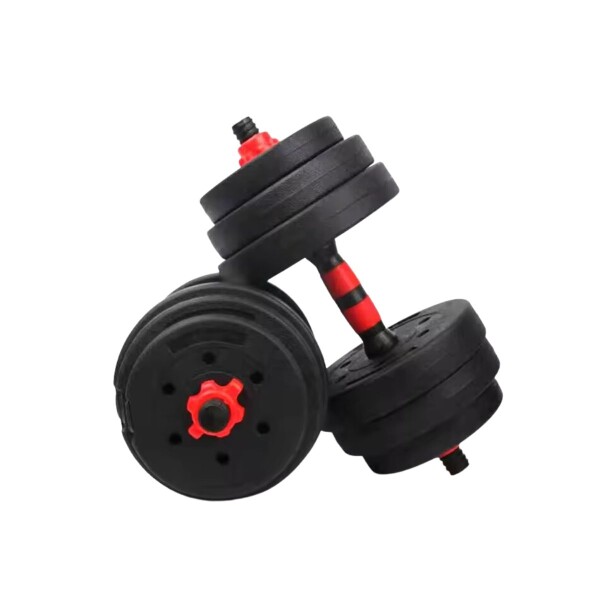 Set Mancuernas Ajustable Regulables 20kg Juego Kit 3 En 1 Disco Pesa Barra Imback Color Negro Y Rojo Set Mancuernas Ajustable Regulables 20kg Juego Kit 3 En 1 Disco Pesa Barra Imback Color Negro Y Rojo