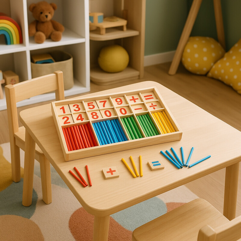 Juego De Madera Educativo En Colores Matematica Didactico Juego De Madera Educativo En Colores Matematica Didactico