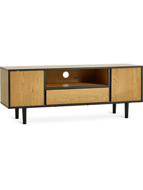 Mueble TV ODENSE 2 puertas 1 cajón roble/negro Mueble TV ODENSE 2 puertas 1 cajón roble/negro
