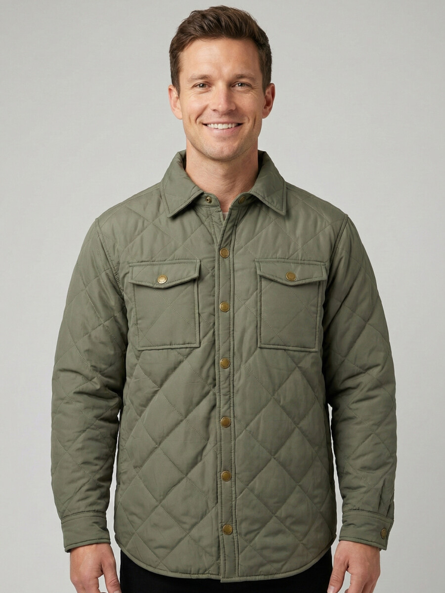 CAMPERA CAPITONEADA KAWASAN - VERDE 