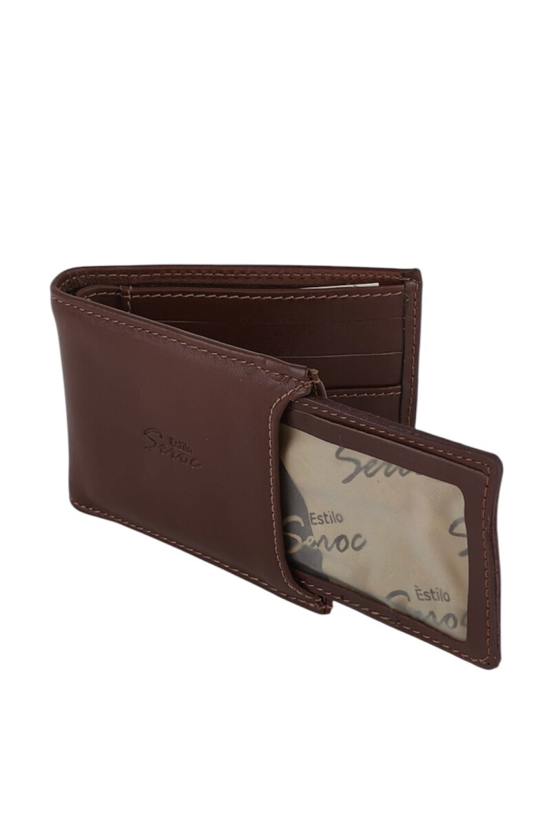 Billetera con tarjetero extraible Marrón
