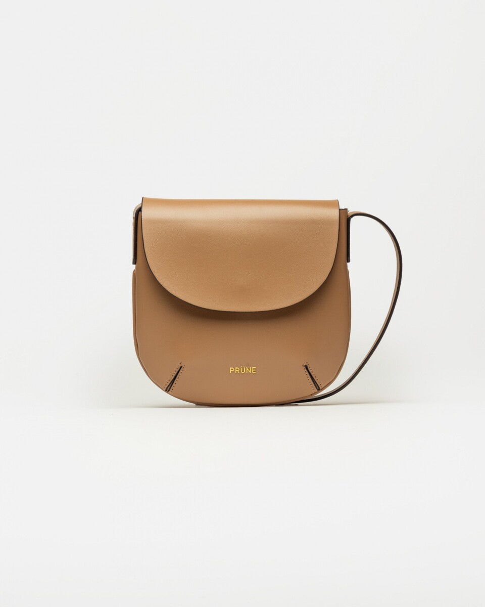 Mini Bag Mod en efecto cuero liso - Taupe 