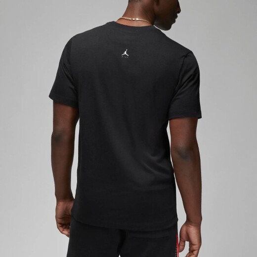 Remera Nike Moda Hombre Jordan Flt Mvp SS Wordmark Crew Black S/C