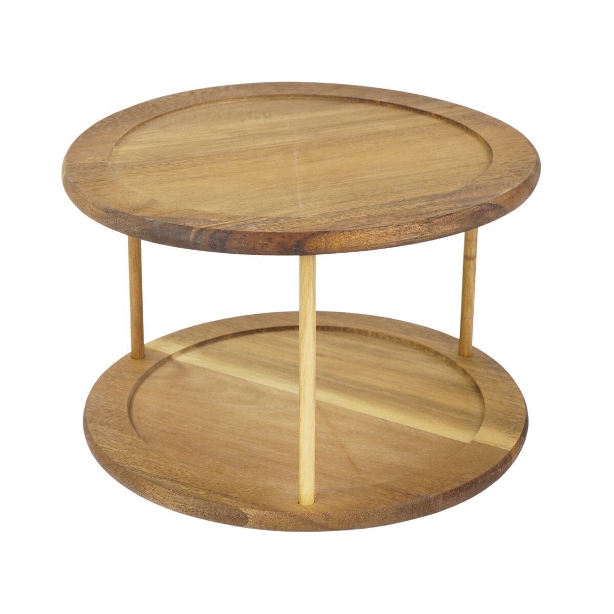 Tabla de madera giratoria 2 niveles 