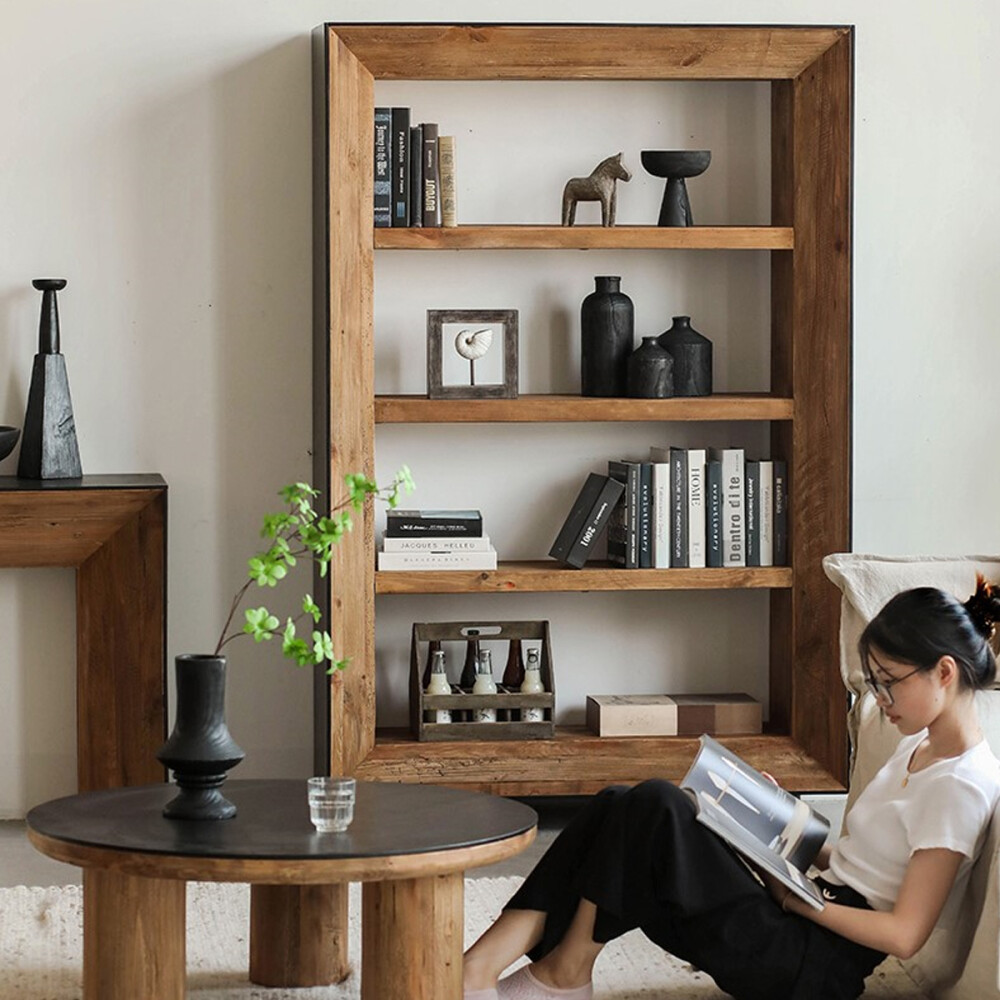 BIBLIOTECA ESTANTERÍA MULTIUSO MADERA MACIZA - LÍNEA RÚSTICA BIBLIOTECA ESTANTERÍA MULTIUSO MADERA MACIZA - LÍNEA RÚSTICA