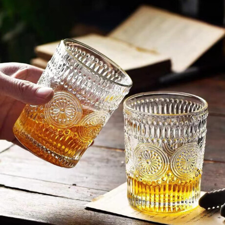 Vaso de vidrio texturado Sc