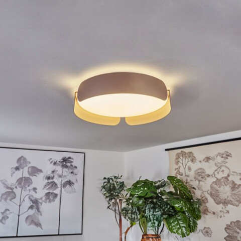 Plafón LED acero marrón 20W cálida Ø370 VALCASOTTO EG3502