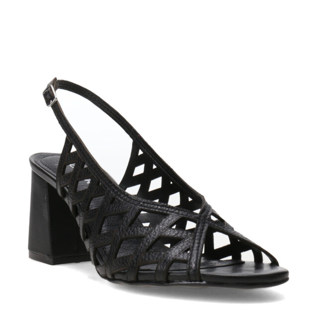 Sandalias de Mujer Bottero Cuero Calado Negro