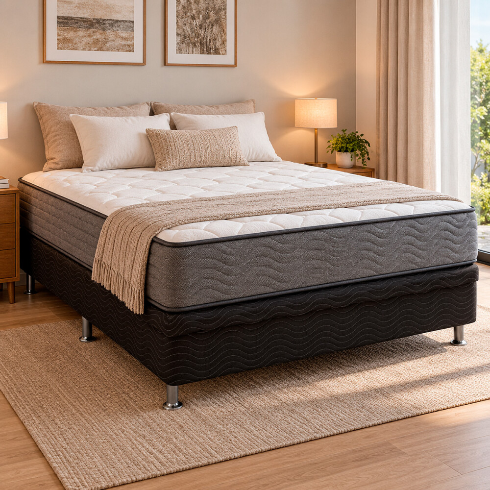 BASE SOMMIER BAU PHYSICAL NERO - 2 PLAZAS Base Sommier Bau Physical Nero - 2 Plazas
