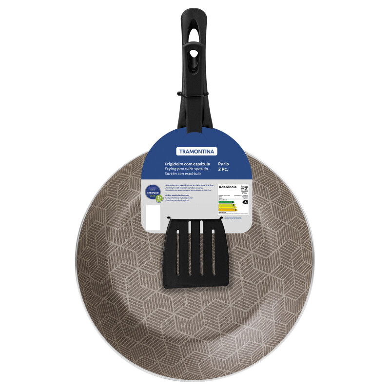 Sartén en Aluminio con Antiadherente y Espátula D30cm - Rojo Sartén en Aluminio con Antiadherente y Espátula D30cm - Rojo