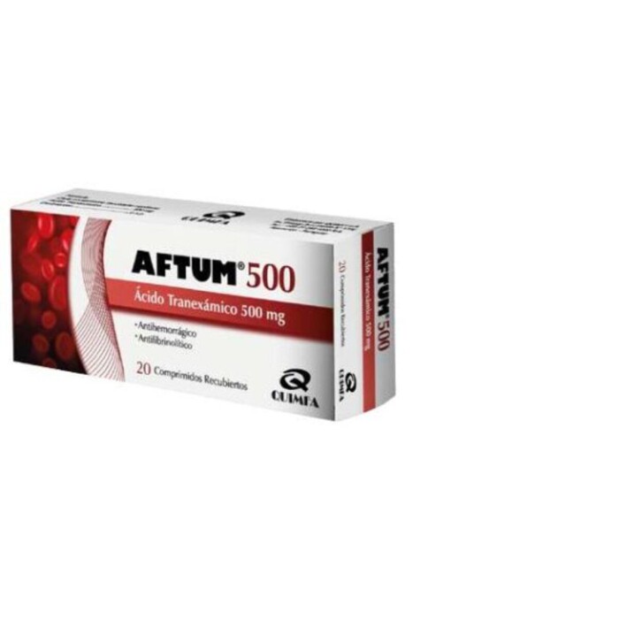 AFTUM 500 MG CJ X 20 COMP. REC. única