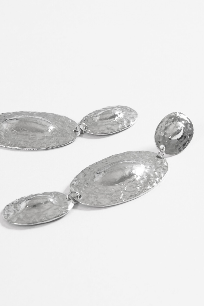 Caravanas largas medalla plateado