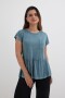 Remera peplum VERDE PETROLEO
