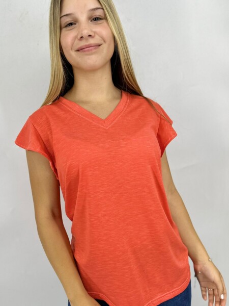 T-SHIRT SLOWLY C260 NARANJA