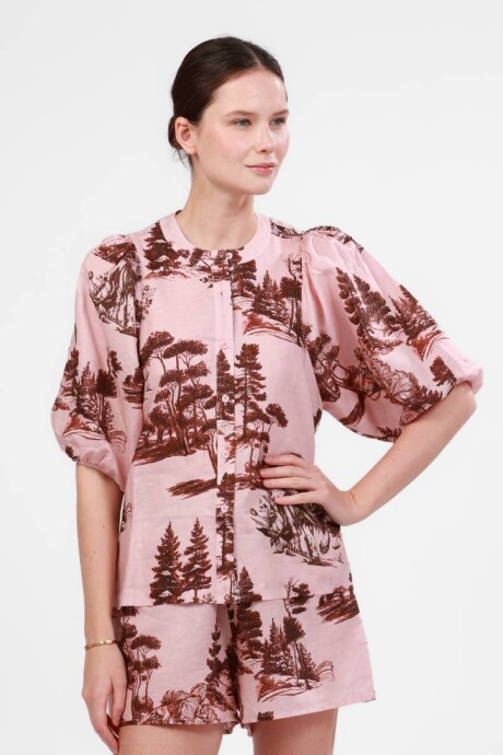 Pre Venta - Camisa Balloon Landscape Rose Pre Venta - Camisa Balloon Landscape Rose