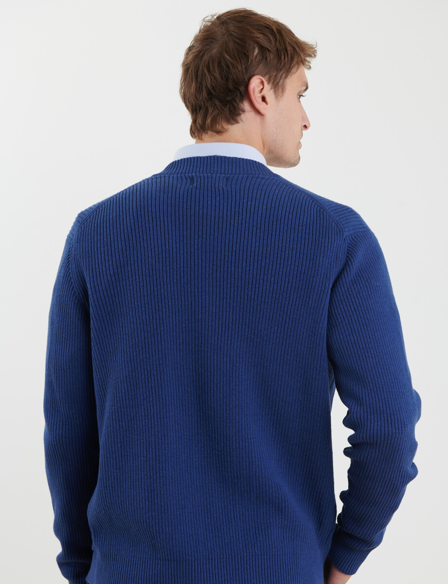 470453 CARDIGAN HARRY Azul Piedra Melange