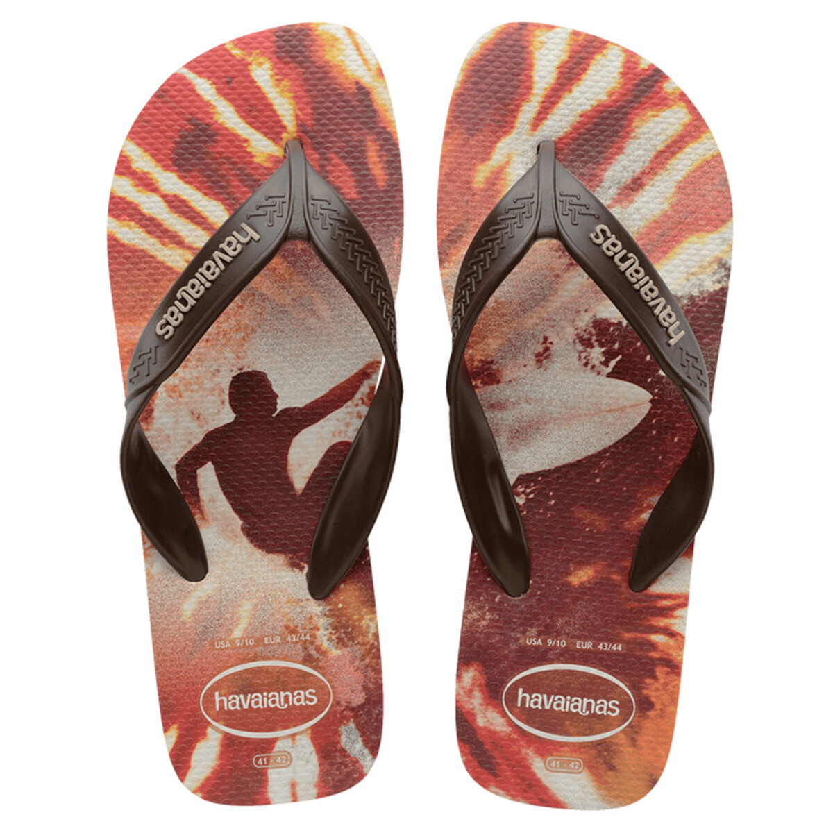 Sandalia de Hombre Havaianas Havaiana Surf - Blanco - Marrón Café 