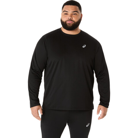 Polo Running Asics Silver LS Top Hombre Performance Black