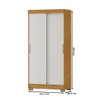 COMBO DORMITORIO – ROPERO 2 PUERTAS CORREDIZAS + CÓMODA ZAPATERA MARROCO OFF WHITE
