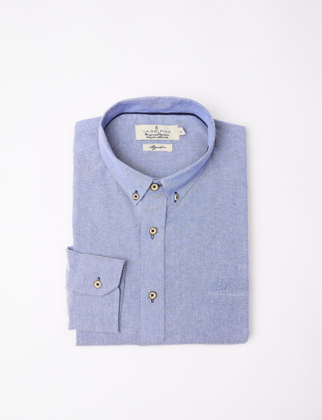 Camisa oxford lisa azul