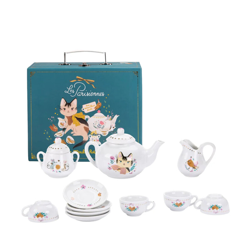 Juego de té de cerámica Los parisinos Moulin Roty Juego de té de cerámica Los parisinos Moulin Roty