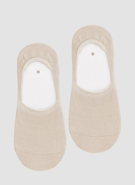 Medias invisibles algodón lisas Beige