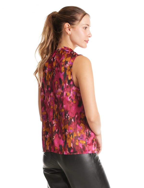 Blusa S/m Printed MULTI/FUCSIA