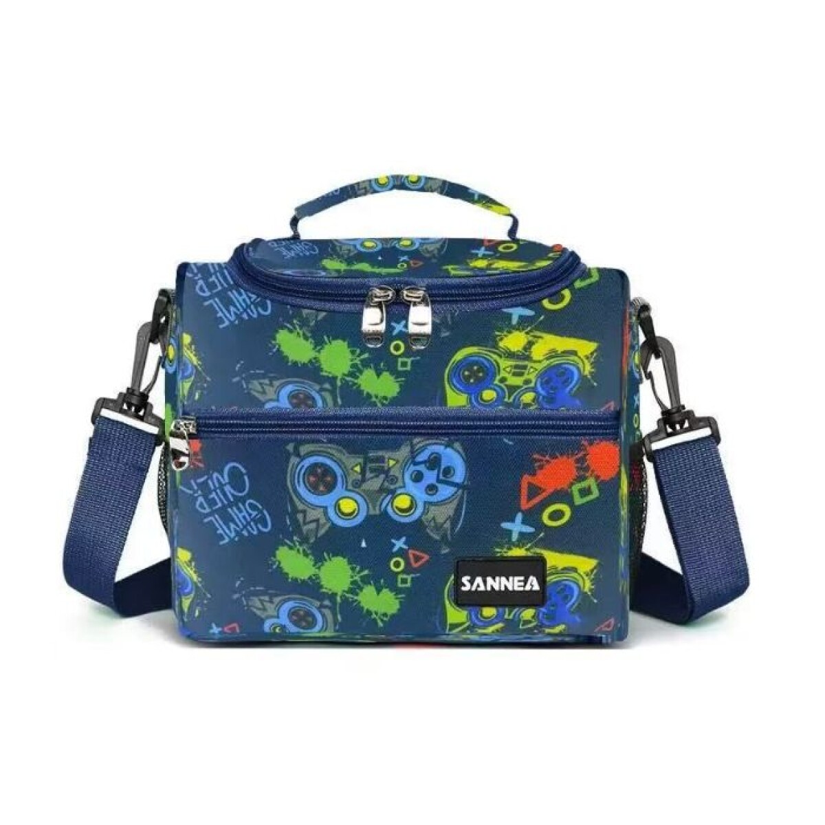 Lunchera Escolar Termica Infantil Sannea 2 Pisos 7 Litros - azul marino 