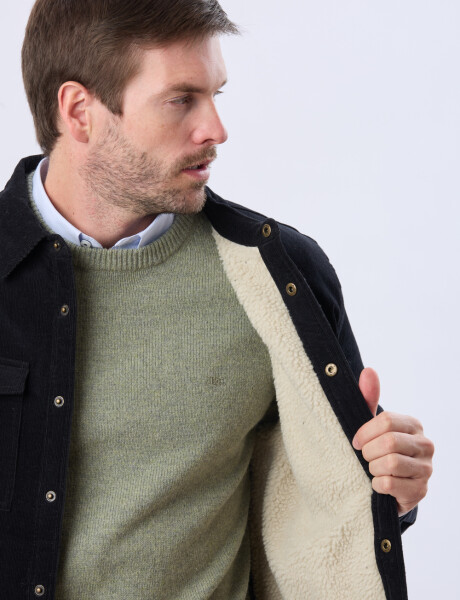 CAMPERA DE PANA Y CORDERITO Gris