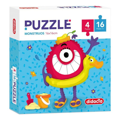 Puzzle Infantil Monstruos 4x16 Piezas Didacta Puzzle Infantil Monstruos 4x16 Piezas Didacta