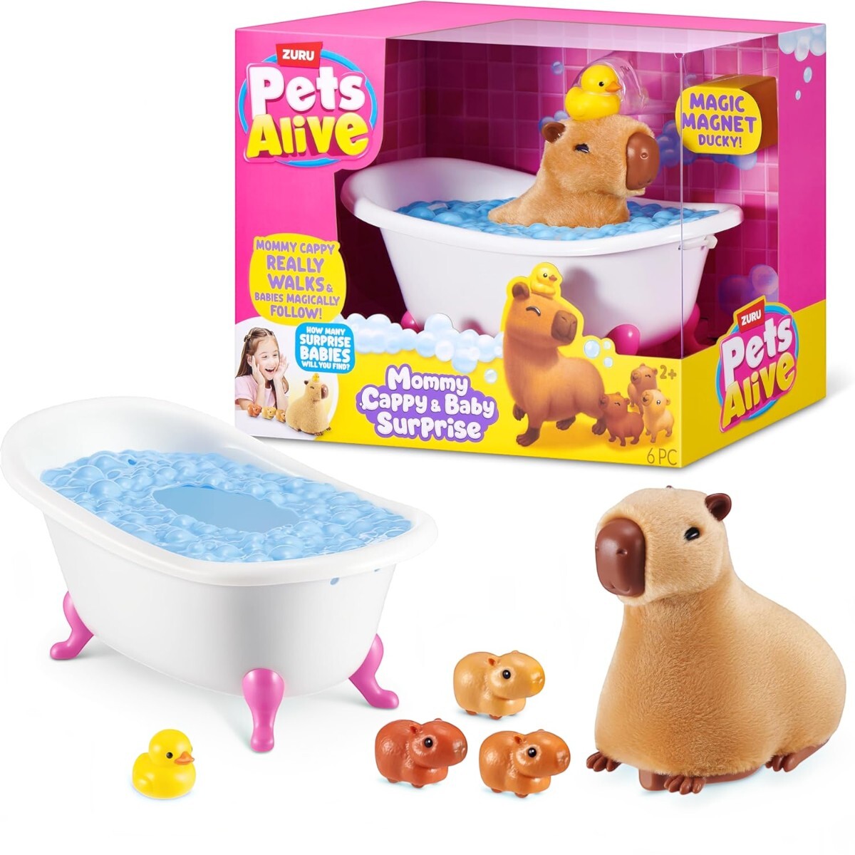 Bañera con Capibara Interactiva Mamá y Bebés 