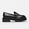 Mocasín Claire En Cuero Liso Negro