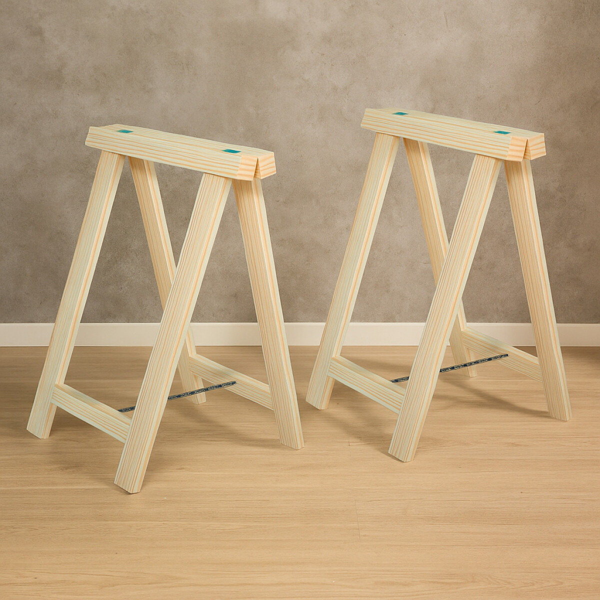 Set x2 caballete de pino - MADERA 