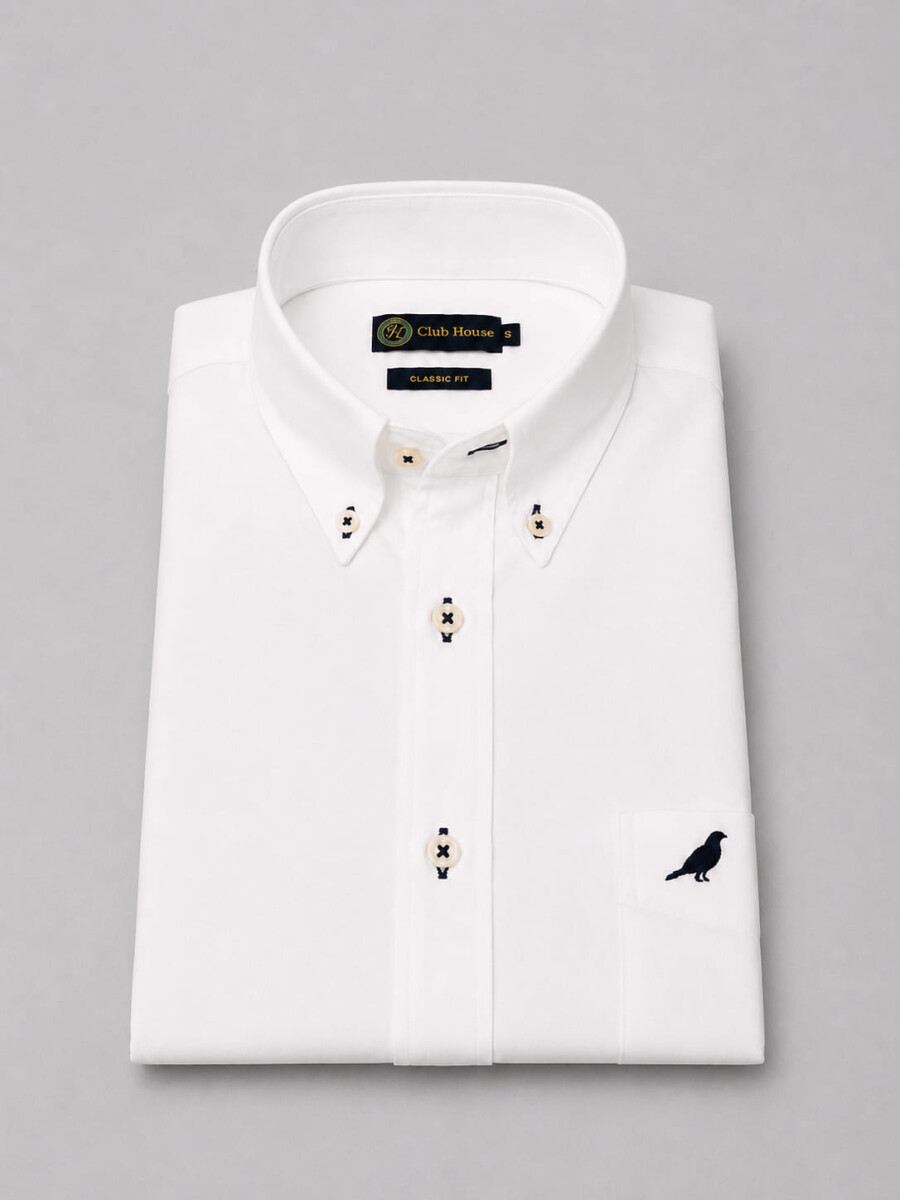 Camisa Cotton Twill Slim Fit - Off White 