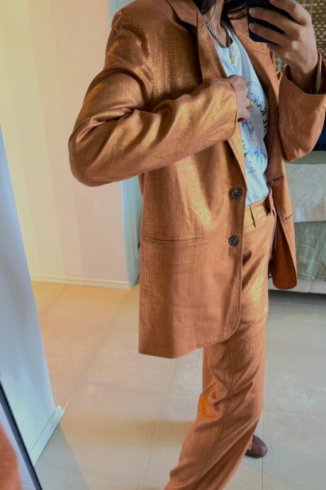 Blazer Sastre Lurex Terracota