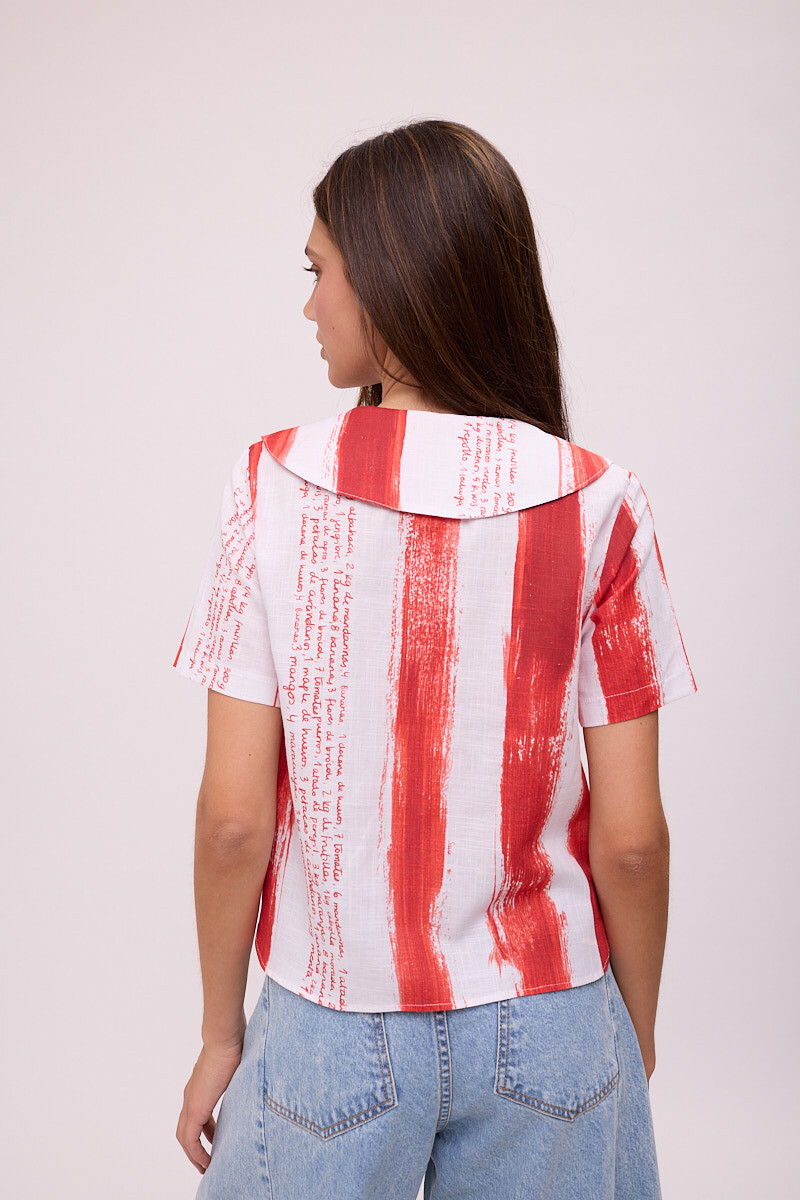 BLUSA FRESA PRINT Rayas Rojo
