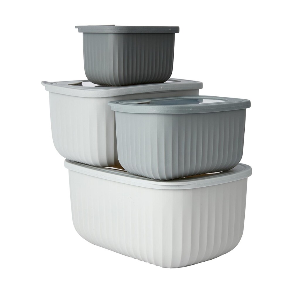 SET 4 TUPPERS 43268979 GRIS POLIPROPILENO 43268979